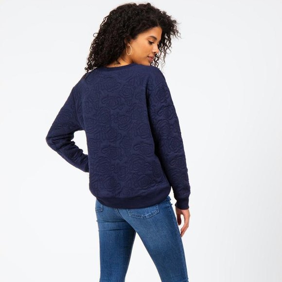 Francesca's | NWT Jadie Floral Embossed Sweatshirt Size XS - Picture 4 of 11